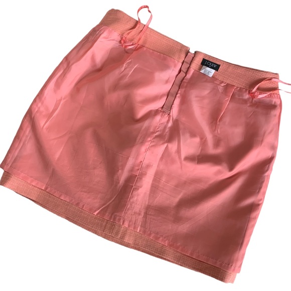 J CREW CORAL PINK COTTON MINI SKIRT CASUAL COCKTAIL SKIRT - Picture 9 of 13